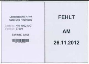Entnazifizierung Julius Schmitz , geb. 29.09.1908 (Fahrer)