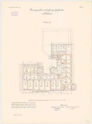 Amtsgericht und Gefängnis, Neheim: Grundriss Keller 1:100