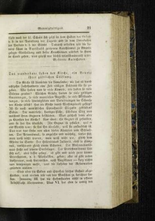 ¬Das¬ wunderbahre Leben der Kirche, ein Beweis iherer göttlichen Stiftung