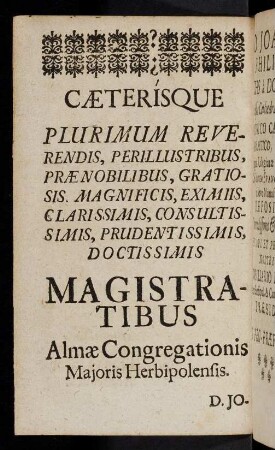 6v-4v, Caeterisque Plurimum Reverendis ...