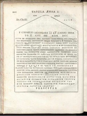 Tabula Ænea I