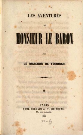 Les aventures de Monsieur le Baron, 2