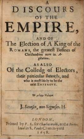 A discourse of the Empire