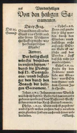 Von den heiligen Sacramenten.