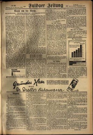 Zweite Ausgabe vom Sonntag, den 16. September 1928.