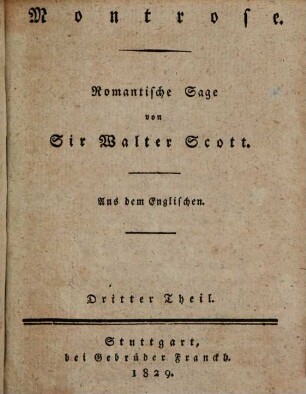Montrose : romantische Sage, 3