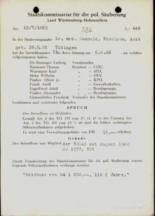 Rembold, Nikolaus, Dr.