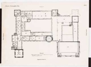 Königliches Residenzschloss Posen. Zum Projekt gehörend: Franz Böhmer, Schloss Posen, Posen Umbau: Grundriss Dachgeschoss 1:200