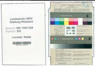 Entnazifizierung Walter Lommler , geb. 11.11.1906 (Postschaffner)