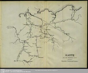 Karte des von Friedrich List entworfenen Deutschen Eisenbahn-Systems