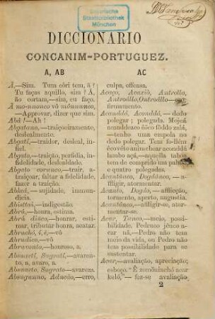 Diccionario concanim-portuguez