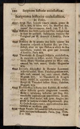 120-147, Scriptores historiae ecclesiasticae.