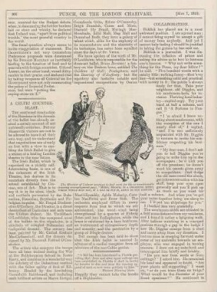 The Minister of Labour (anxious to find work for the ex-munitionette drawing unemployment pay). "Here, Modom, is a charming model which would suit you, if I may so put it, down to the ground."