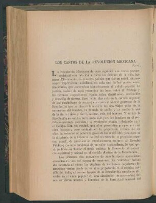 Los cantos de la Revolución Mexicana