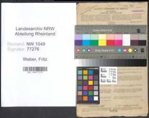 Entnazifizierung Fritz Weber , geb. 20.11.1904 (Verwaltungsbeamter)
