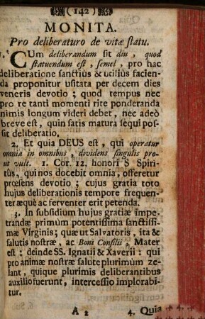 Cura Salutis, Sive De Statu Vitae Mature ac prudenter Deliberandi Methodus : Per decem Dierum Veneris Spiritus Sancti, Sanctissimae Dei Matris, Boni Consilii, Ss. Ignatii & Xaverii Honori Instituendam solitam Devotionem Proposita