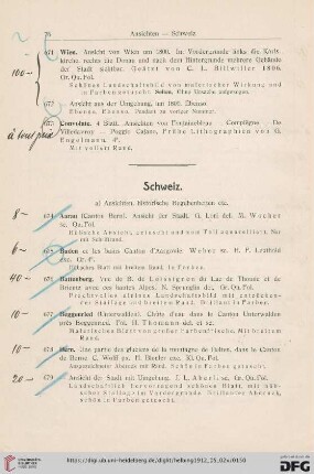 a) Ansichten, historische Begebenheiten, etc. (Nr. 674-804)