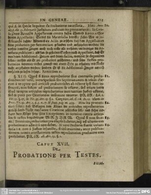 Caput XVII. De Probatione Per Testes