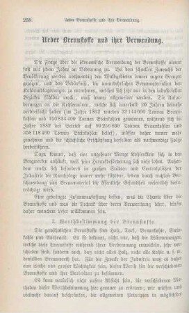258-264 Ueber Brennstoffe und ihre Verwendung