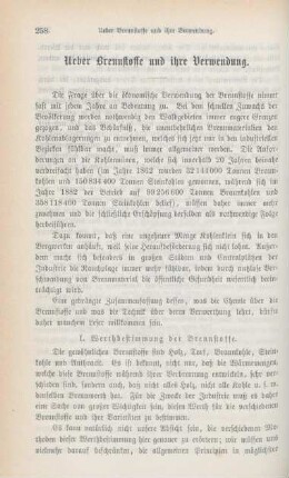 258-264 Ueber Brennstoffe und ihre Verwendung
