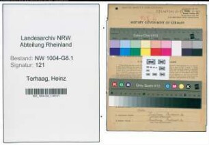 Entnazifizierung Heinz Terhaag , geb. 15.04.1900 (Ingenieur)