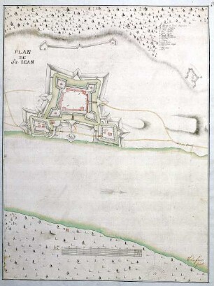 WHK 28 Nordamerikanische Kriege von 1775-1782: Plan von Fort St. Jean