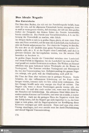 Das ideale Negativ