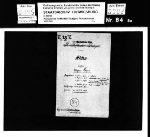 Boger, Eugen (*02.02.1888 in Derendingen, OA Tübingen +16.07.1964); Maschinenmeister; ausgesch.: 1953