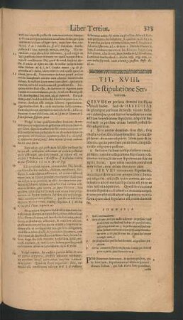 Tit. XVIII. De stipulatione Servorum.
