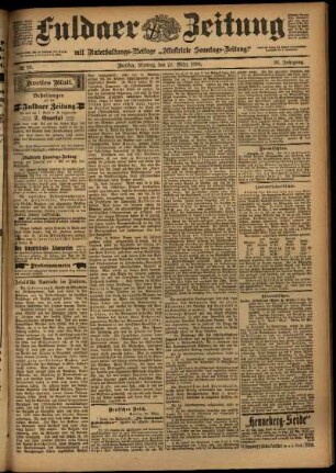 Zweite Ausgabe vom Montag, den 27. März 1899.