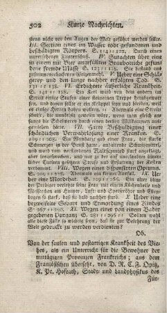 Von der faulen und pestartigen Krankheit des Viehes, als ein Unterricht für die Bewohner der mittägigen Provinzen Frankreichs.