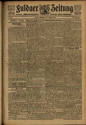 Dritte Ausgabe vom Samstag, den 07. April 1906.