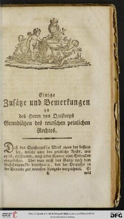 Einige Zusätze und Bemerkungen