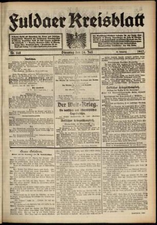 Ausgabe vom Dienstag, den 24. Juli 1917.