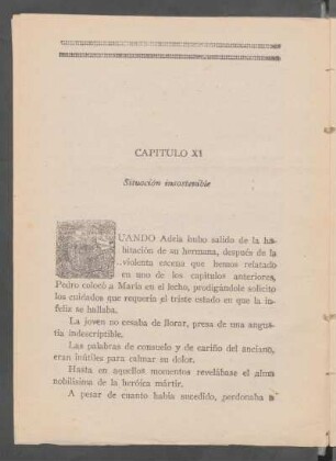 Capítulo XI - Situación insostenible