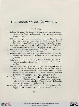 Erhaltung von Burgruinen
