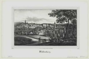 Ansicht von Waldenburg, Lithographie, 1839 : Waldenburg / Nach der Natur gez. u. lith. von C. W. Arldt. - [Dresden] : [Pietzsch] , [1839]. - 1 Kunstblatt : Lithogr. ; 20 x 12 cm