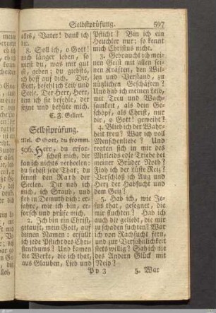 Selbstprüfung.
