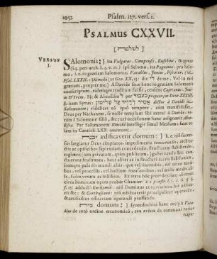 Psalmus CXXVII.