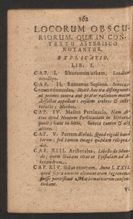 Locorum Obscuriorum, Quae In Contextu Asterisco Notantur.