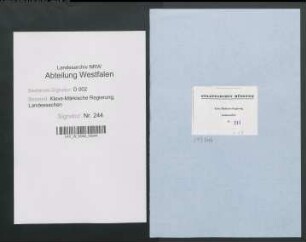 Großrichter und reformierte Gemeinde zu Soest ./. Kollegiatstift St. Patrokli: Vergabe von Vikarien aus der Vikarien-Kommunität "novem rectorum" und von weiteren Stiftsvikarien, Bd. 9: wegen der Vikarie Venerabilis Sacramenti sive animarum prima