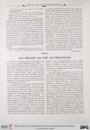 Vom Rohmetall zum Gold - und Silberschmied [1]