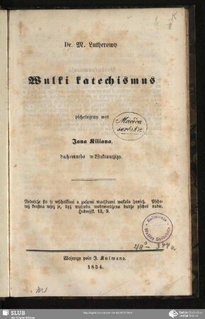 Dr. M. Lutherowy Wulki katechismus