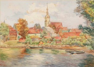 Frieda Boehr - Stadtansicht Lübben von Süden