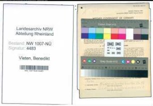 Entnazifizierung Benedikt Vieten , geb. 25.09.1912 (Schreiner)