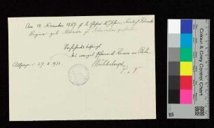 Am 13.11.1857 ist die Ehefrau des Johann Friedrich Reinke, Regina geb. Nehmer gestorben