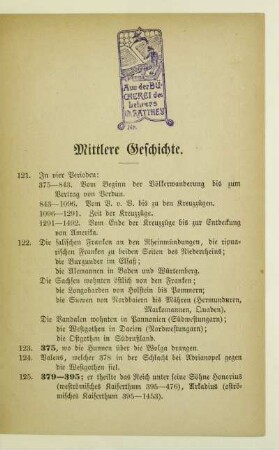 Mittlere Geschichte