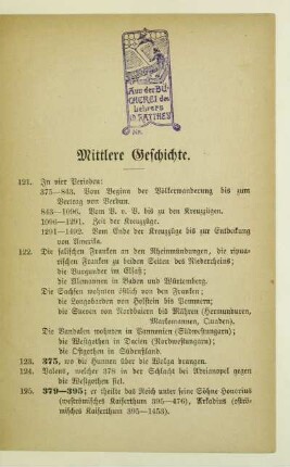 Mittlere Geschichte