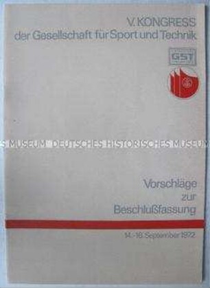 Sonderdruck zum V. Kongress der GST