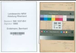 Entnazifizierung Bernhard Endelmann , geb. 28.03.1895 (Inspektor)